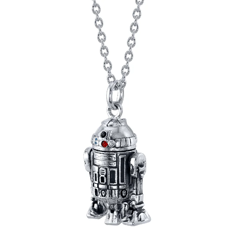 Ladies engagement necklaces-Star Wars X RockLove R2-D2 Droid Necklace