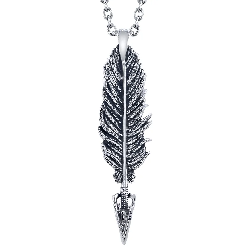 Ladies dainty diamond necklaces-PlayStation X RockLove HORIZON FORBIDDEN WEST Nora's Feather Necklace