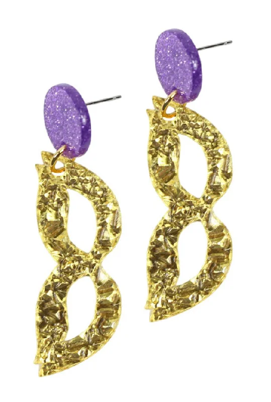 Ladies shell earrings-Mardi Mask Earring