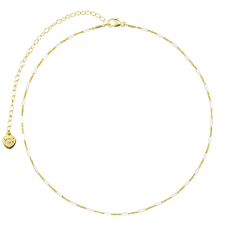 Ladies monogram necklaces-Silver and Gold Choker