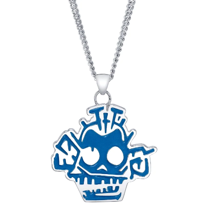 Ladies silver necklaces-League of Legends X RockLove ARCANE Jinx Blue Monkey Necklace