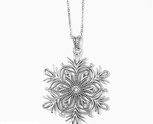 Ladies layering necklaces-Winter Bliss Snowflake Convertible Necklace