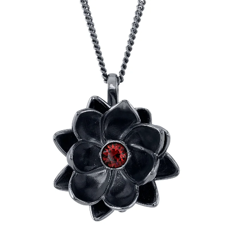 Ladies fashion-forward necklaces-Magic: The Gathering X RockLove Black Lotus Crystal Necklace