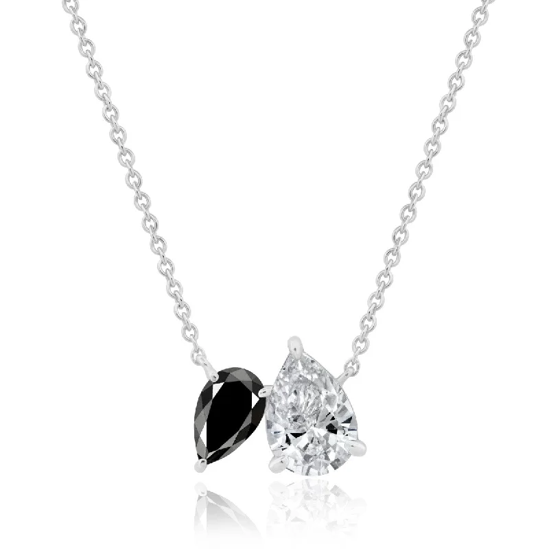 Ladies sterling silver necklaces-Crislu Platinum Plated Sterling Silver Cubic Zirconia 18-inch Pendant