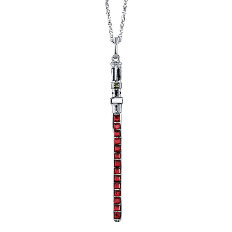 Ladies unique pendant necklaces-Star Wars X RockLove Darth Vader Crystal Lightsaber Necklace