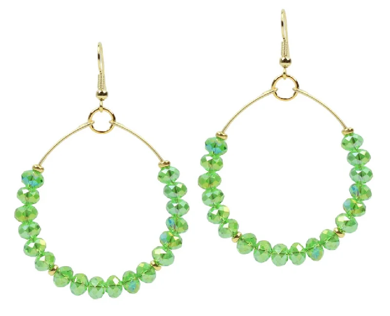 Ladies engagement earrings-The Chloe Earring - Green Sparkle