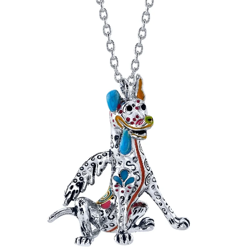 Ladies layered necklaces-Pixar X RockLove COCO Dante Dog Pendant