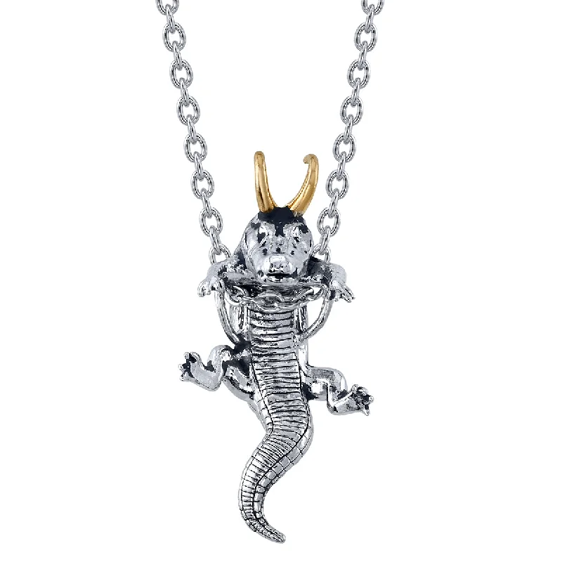 Ladies religious necklaces-Marvel X RockLove LOKI Alligator Loki Necklace