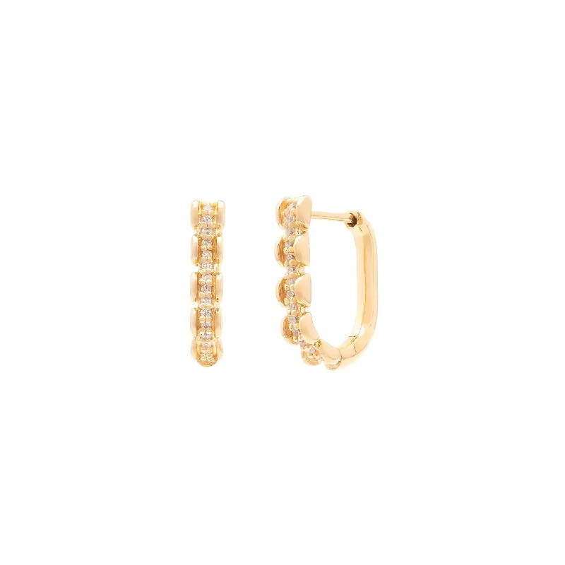 Ladies multi-drop earrings-Aman Hoops | Diamond & 10K Gold