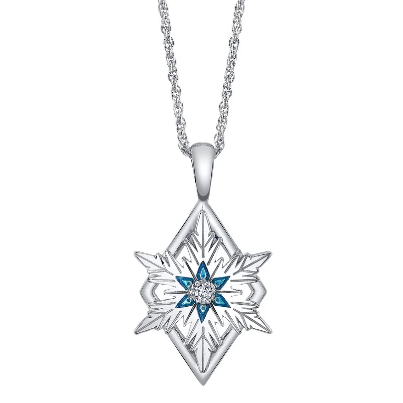 Ladies bohemian necklaces-Disney X RockLove FROZEN Elsa Keepsake Necklace