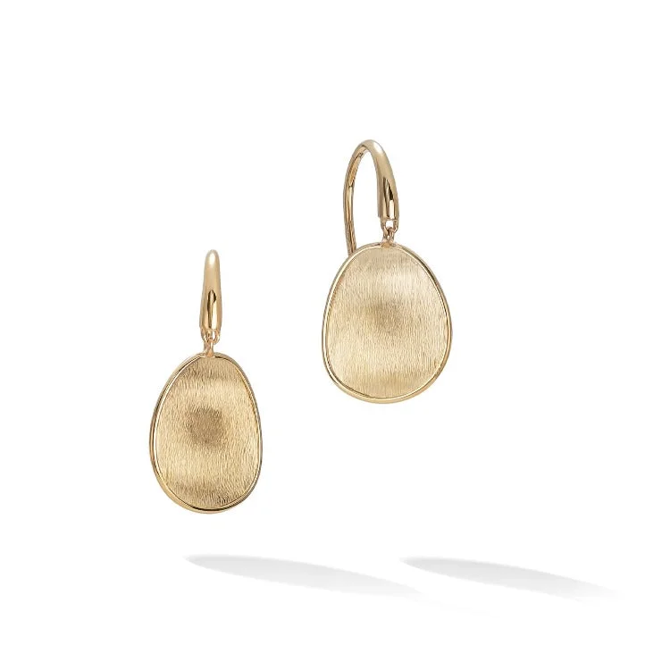 Ladies romantic earrings-Lunaria Collection 18K Yellow Gold Petite Drop Earrings