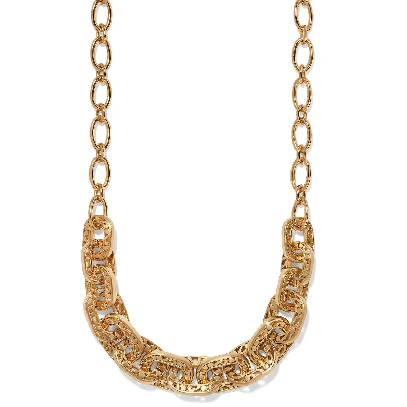 Ladies simple gold necklaces-Contempo Linx Necklace