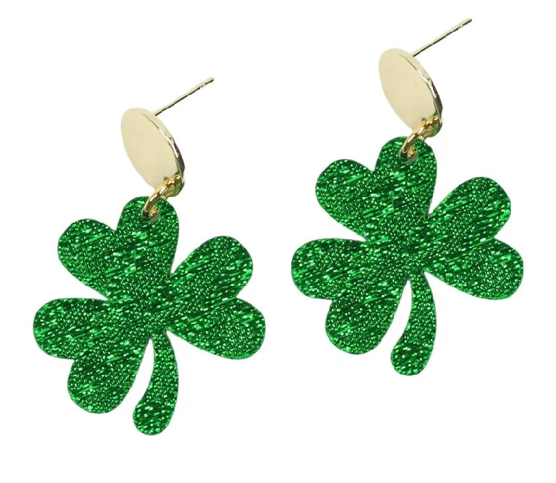 Ladies large statement earrings-The Shamrock Earring