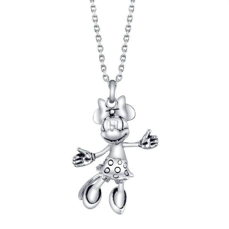 Ladies modern necklaces-Disney X RockLove HUGGABLES Minnie Mouse Necklace