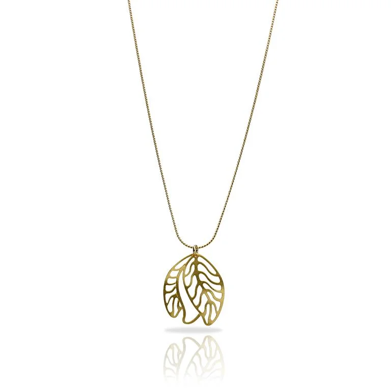 Ladies fashion-forward necklaces-RAS Komorebi Gold Short Pendant Necklace