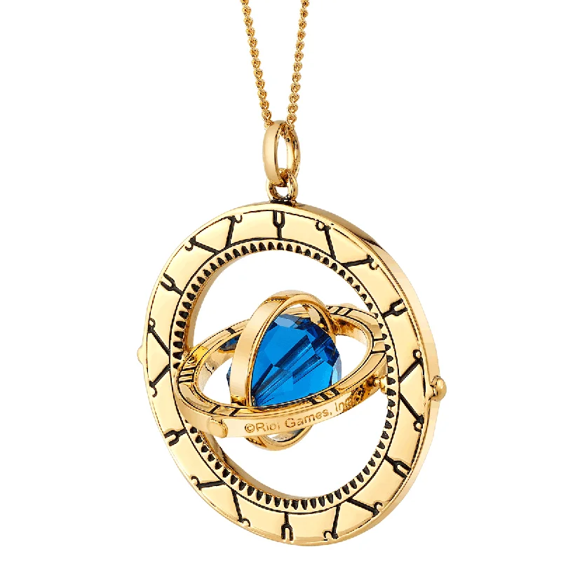 Ladies handmade necklaces-League of Legends X RockLove ARCANE Spinning Armillary Pendant