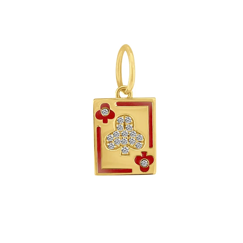 Ladies custom-made necklaces-Card Charm