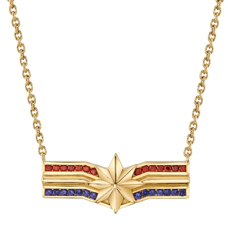 Ladies luxury necklaces-Marvel X RockLove MARVEL STUDIOS CAPTAIN MARVEL Crystal Star Necklace