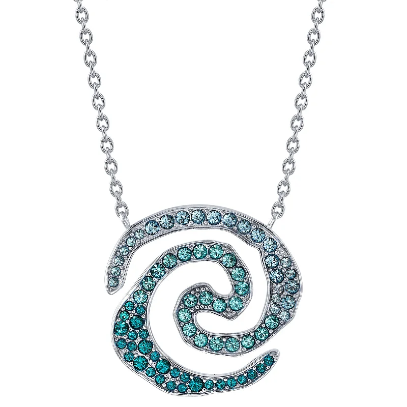 Ladies birthstone necklaces-Disney X RockLove MOANA Crystal Wave Necklace