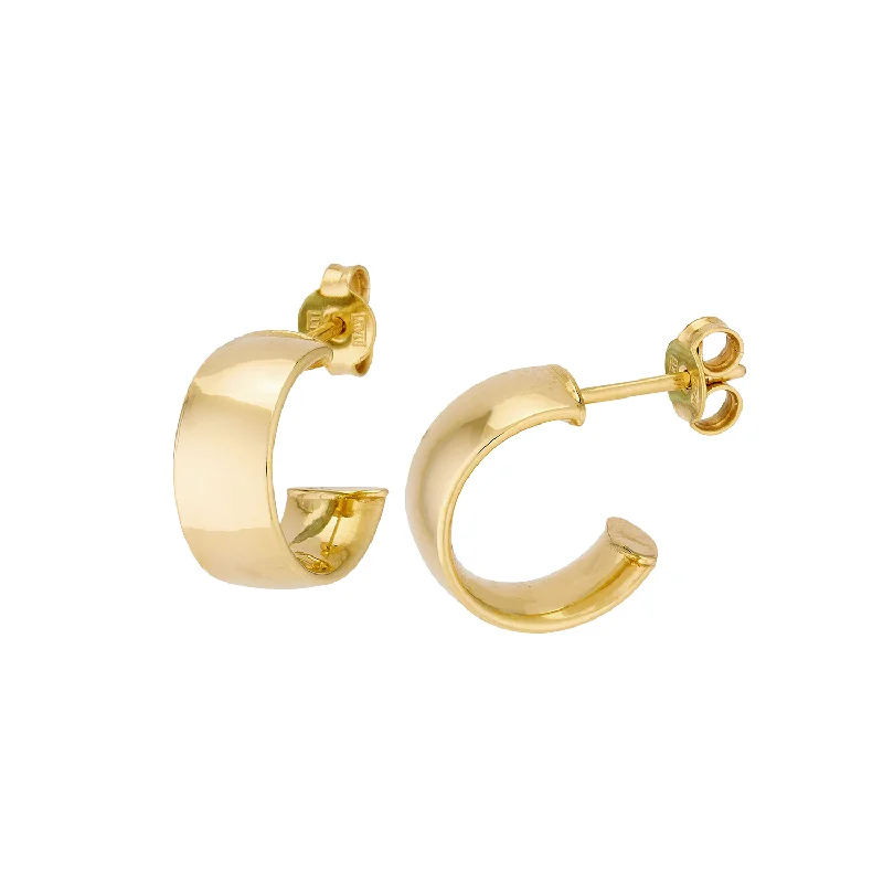 Ladies chandelier drop earrings-14K Yellow Gold Petite Hoop Earrings