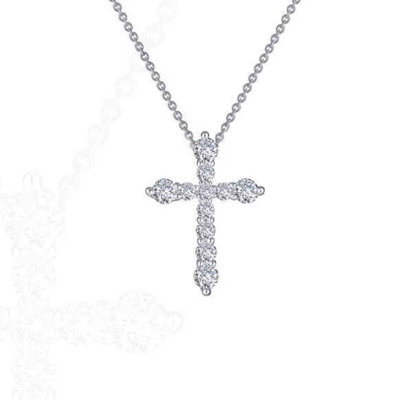 Ladies dainty necklaces-Best selling 0.67 CTW Cross Pendant Necklace