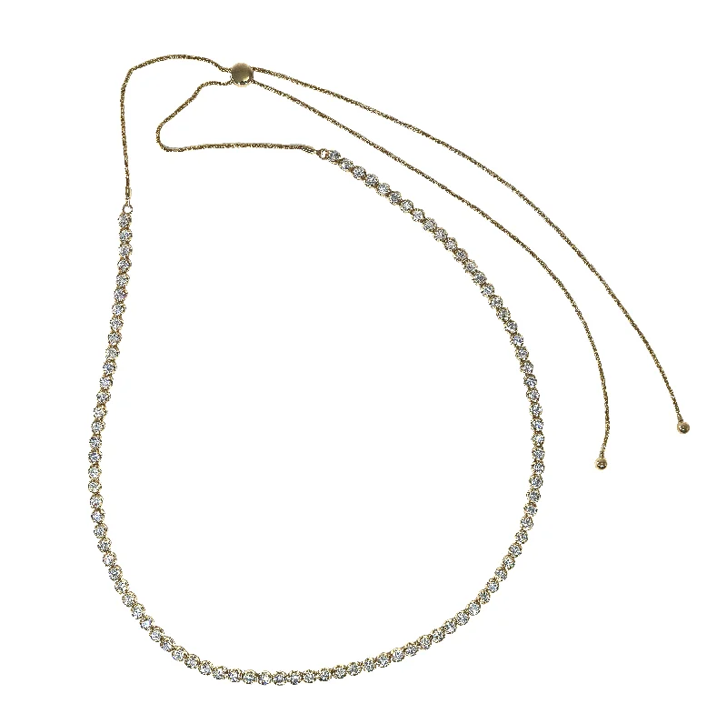 Ladies gold necklaces-Bolo Tennis Necklace