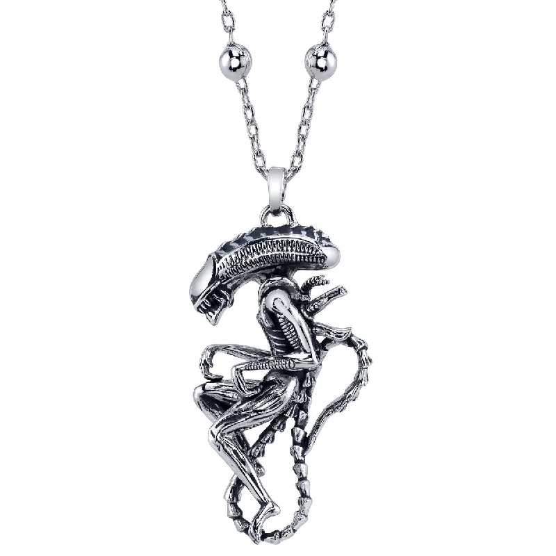 Ladies gemstone pendant necklaces-Alien X RockLove ALIEN Xenomorph Pendant