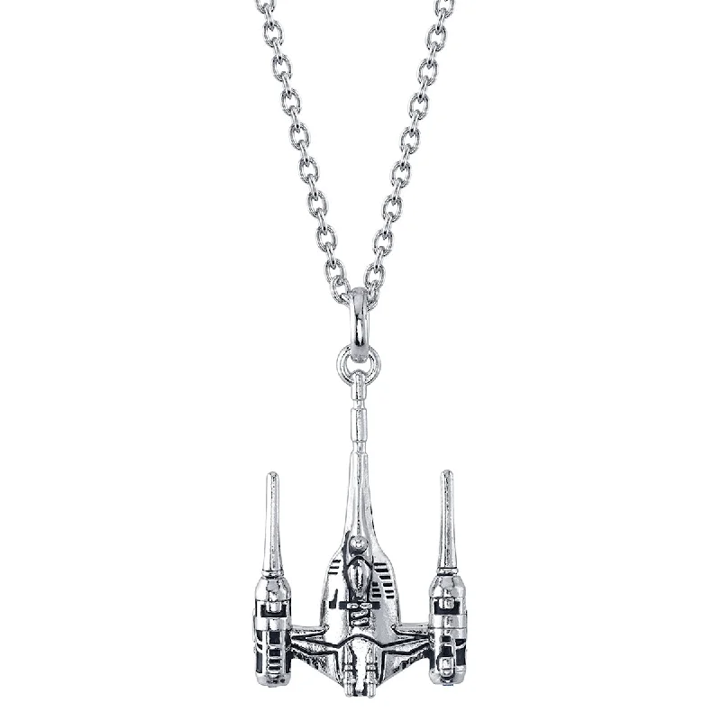 Ladies engraved necklaces-Star Wars X RockLove Naboo N-1 Starfighter Necklace