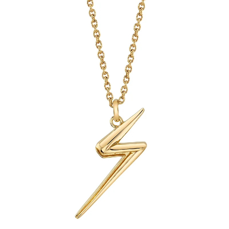 Ladies personalized silver necklaces-Marvel X RockLove MARVEL STUDIOS MS MARVEL Lightning Bolt Necklace