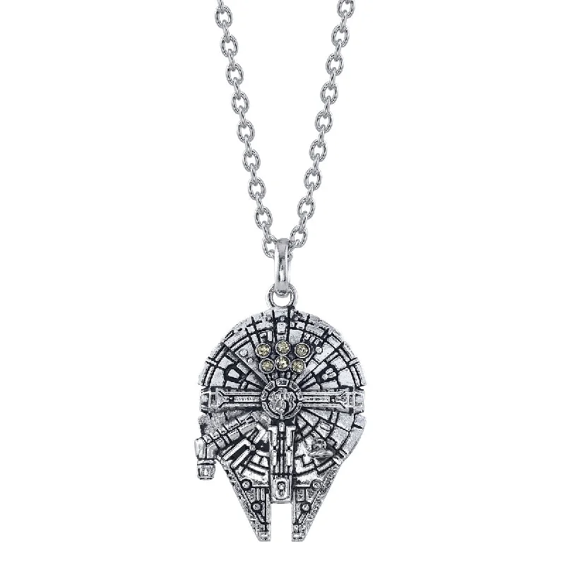 Ladies minimalist necklaces-Star Wars X RockLove Millennium Falcon Necklace