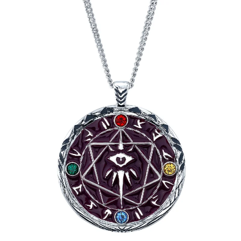 Ladies geometric necklaces-Dungeons and Dragons X RockLove Warlock Medallion