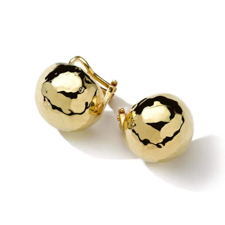 Ladies gold hoop earrings-18k Classico Earrings