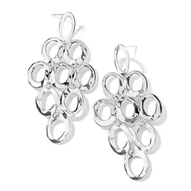 Ladies pearl drop earrings-925 Classico Open Cascade Earrings