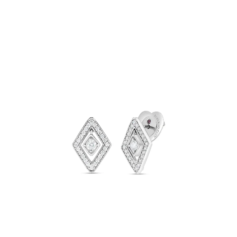 Ladies large dangling earrings-DIAMANTE DIAMOND STUD EARRINGS