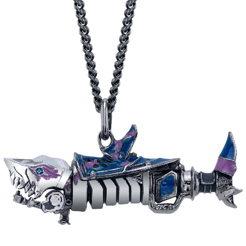 Ladies diamond necklaces-League of Legends X RockLove ARCANE Fishbones Necklace