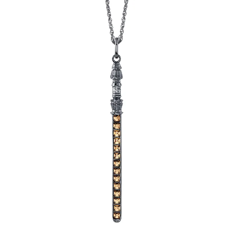 Ladies cross necklaces-Star Wars X RockLove Rey Crystal Lightsaber Necklace