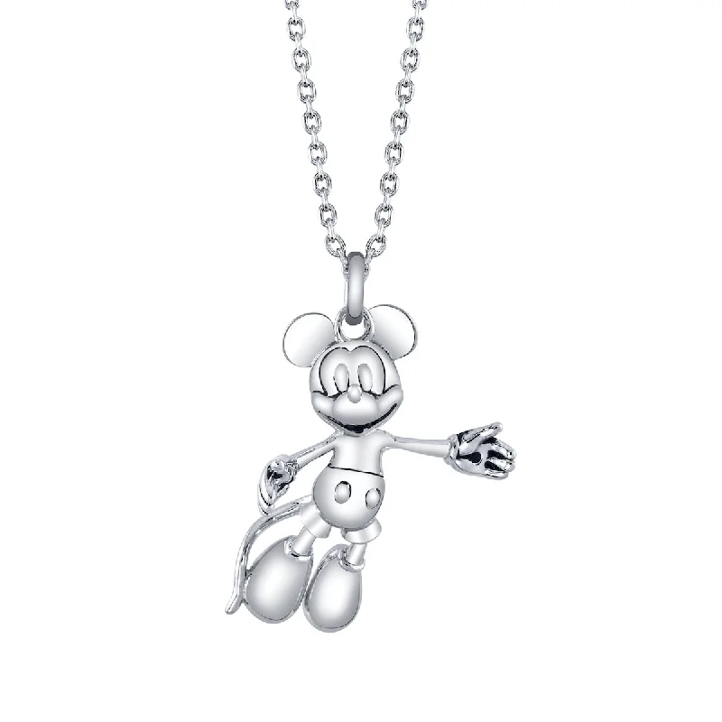 Ladies simple gold necklaces-Disney X RockLove HUGGABLES Mickey Mouse Necklace