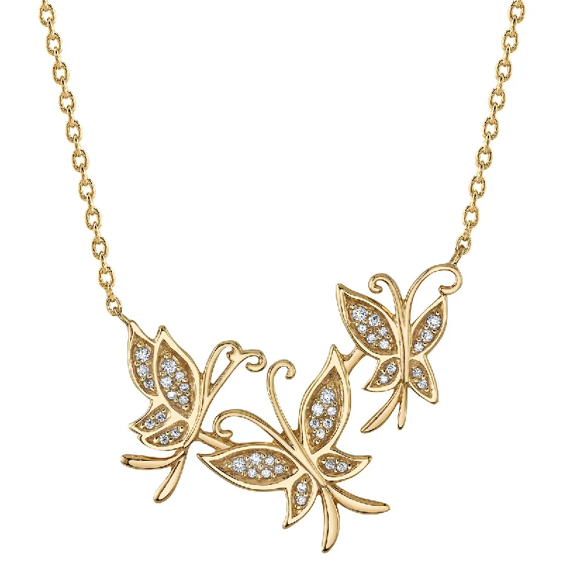 Ladies geometric pendant necklaces-Disney X RockLove ENCANTO Mirabel Golden Butterfly Necklace