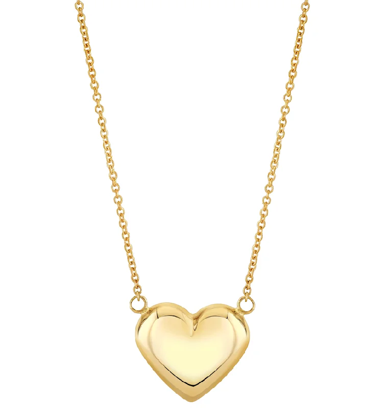 Ladies modern gold necklaces-Mary "Small" Heart Necklace