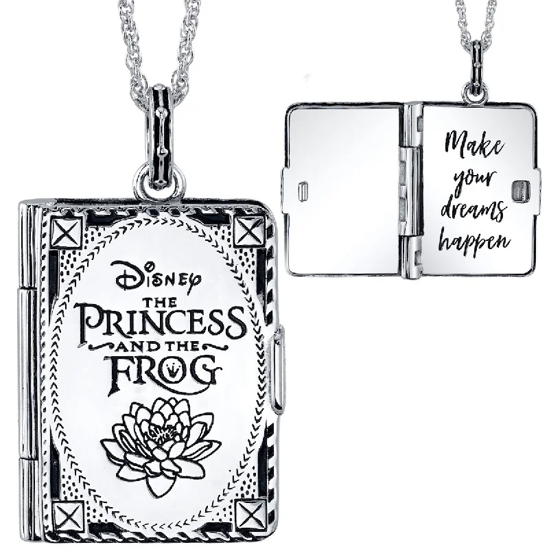 Ladies double chain necklaces-Disney X RockLove THE PRINCESS AND THE FROG Storybook Pendant