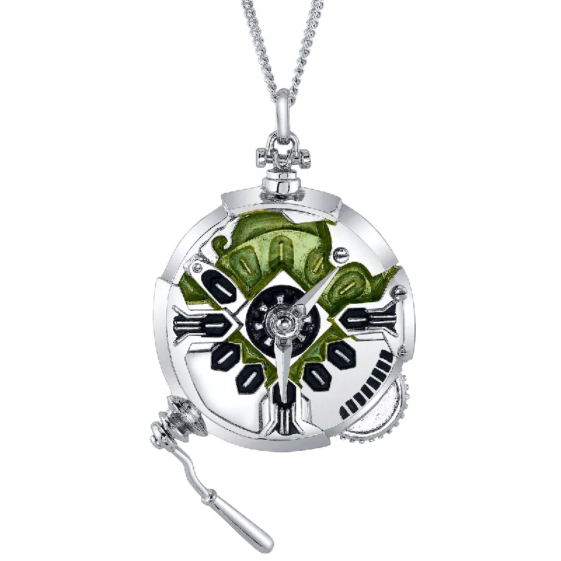 Ladies engagement necklaces-League of Legends X RockLove ARCANE Ekko Stopwatch Necklace