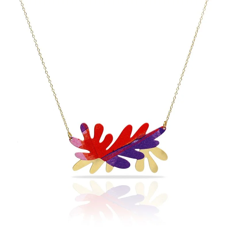 Ladies modern necklaces-RAS Lucia Gold + Colour Choker