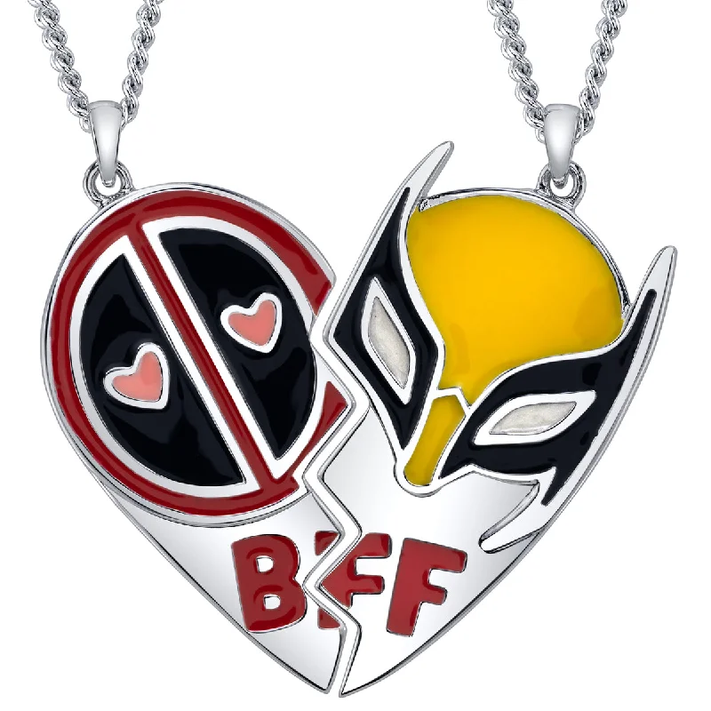 Ladies woven necklaces-Marvel X RockLove MARVEL STUDIOS DEADPOOL AND WOLVERINE Best Bubs Necklace Set