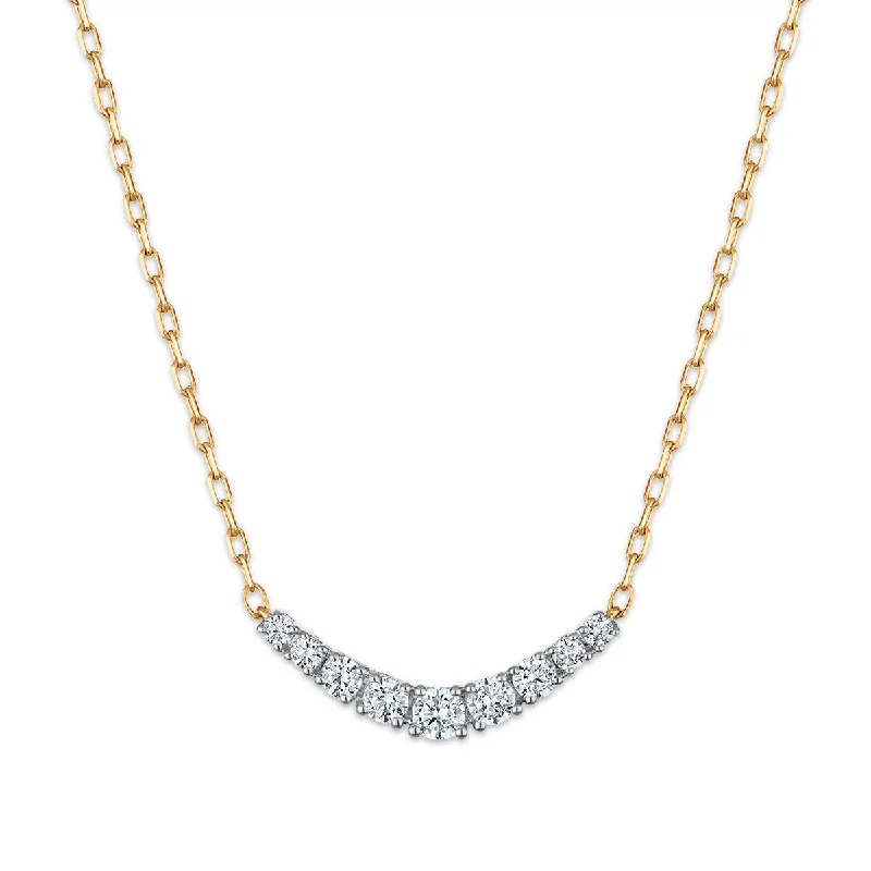 Ladies moonstone necklaces-LoveSong 1/4 CTW Lab Grown Diamond Necklace in 10KT Gold