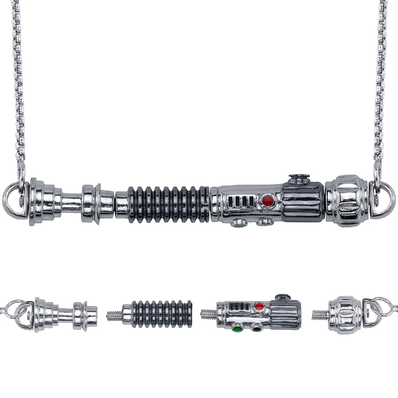 Ladies statement gemstone necklaces-Star Wars X RockLove LIGHTSABER WORKSHOP Duty and Resolve Lightsaber Necklace