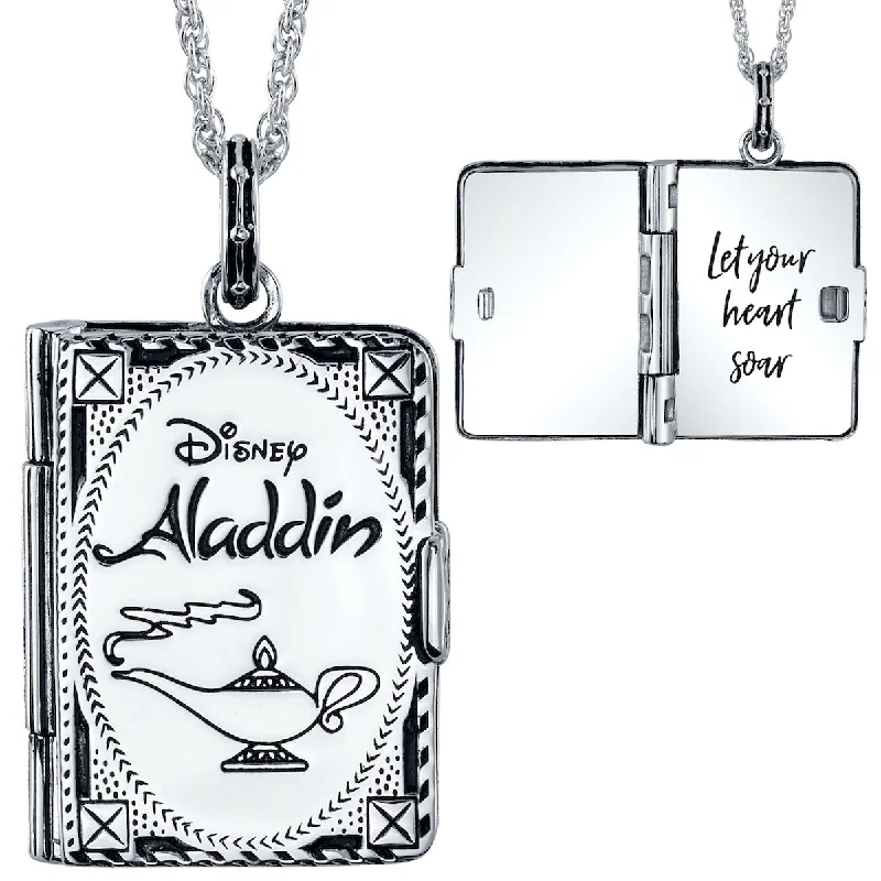 Ladies multi-layer necklaces-Disney X RockLove ALADDIN Storybook Pendant