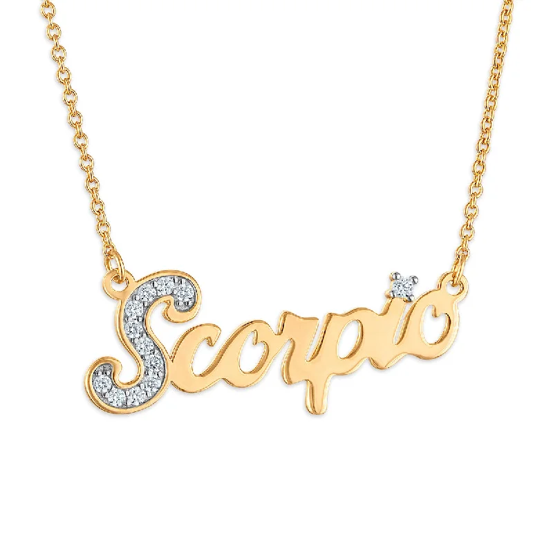 Ladies vintage necklaces-Simone I Smith Collection Scorpio Necklace in 18KT Gold Plated Sterling Silver