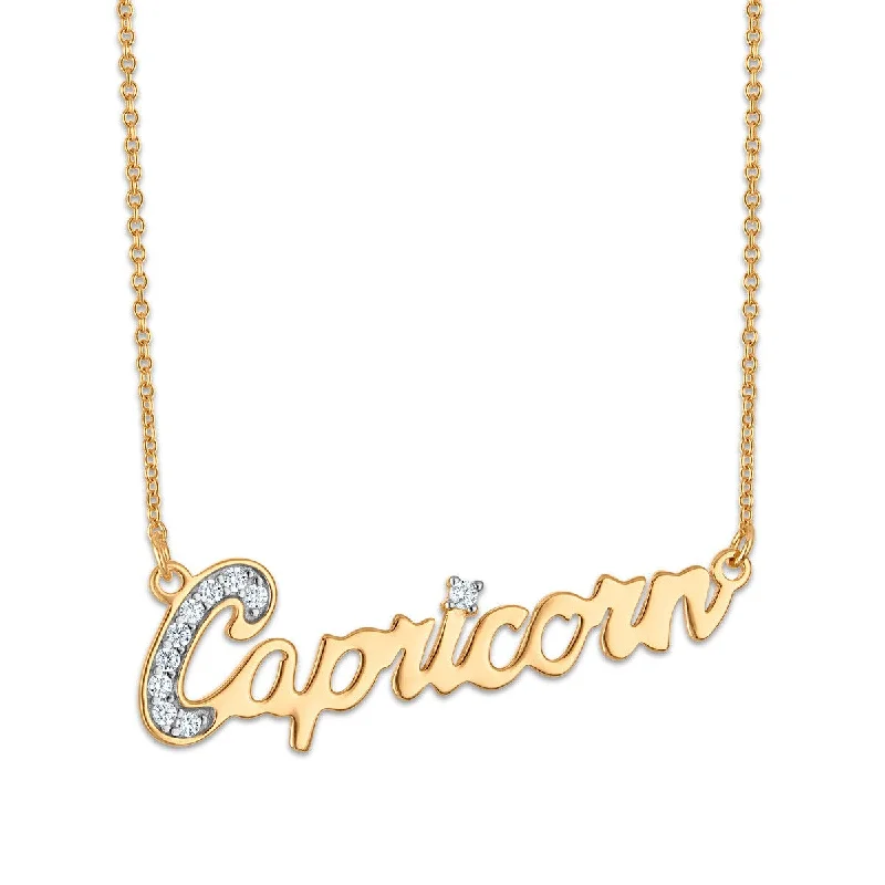 Ladies diamond necklaces-Simone I Smith Collection Capricorn Necklace in 18KT Gold Plated Sterling Silver