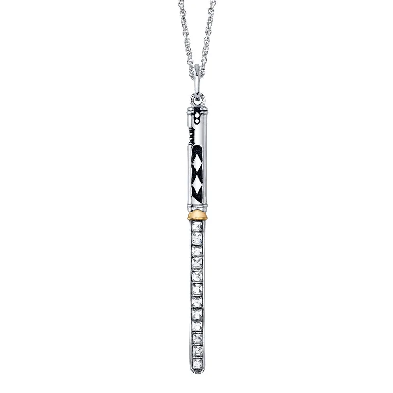 Ladies lockets-Star Wars X RockLove Ahsoka Tano Crystal Lightsaber Necklace