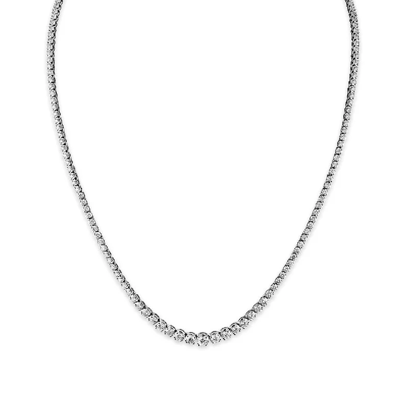 Ladies emerald necklaces-Signature EcoLove 5 CTW Lab Grown Diamond 18-inch Necklace in 14KT White Gold